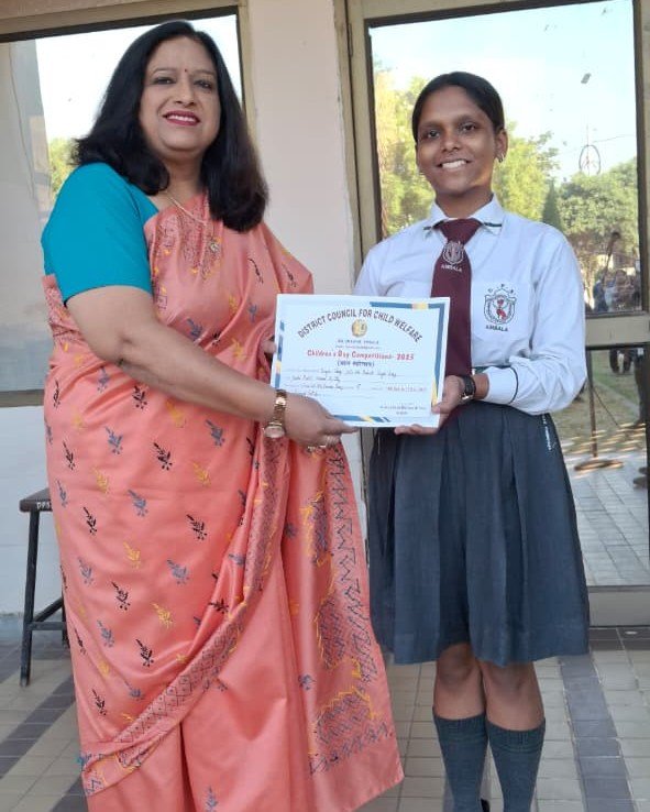 DPS Ambala Student Secures Top Positions at District-Level Competition