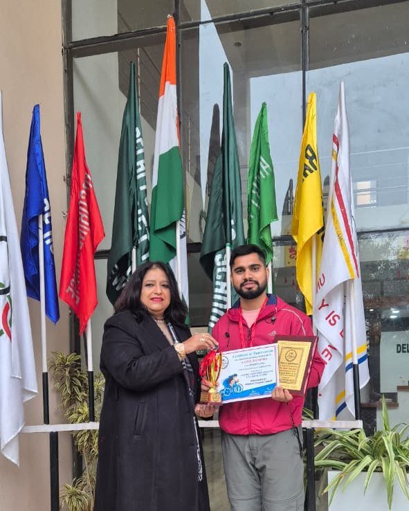 DPS Ambala’s CTO Mr. Sahil Sharma Clinches 1st Position in Prestigious Cycling Challenge